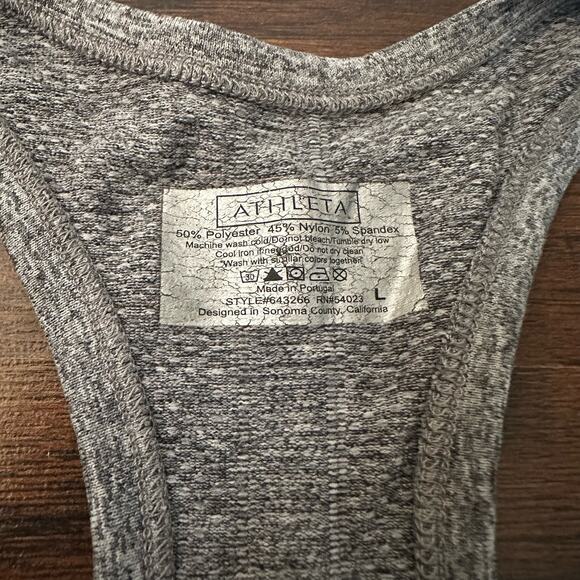 Athleta gray Fastest Track racerback tank top size L - Picture 6 of 9